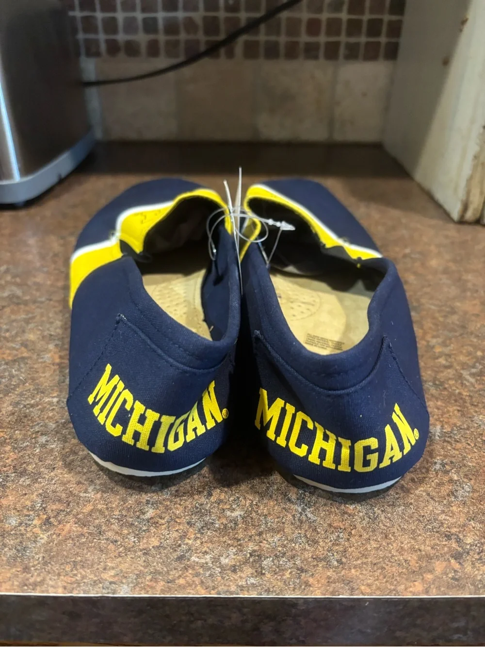 University of Michigan Navy & Yellow Slip-On Men's Shoes